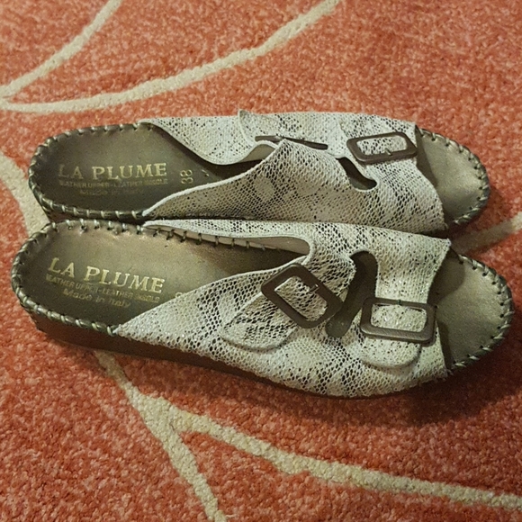 Womens  Italian leather slides - Picture 2 of 7